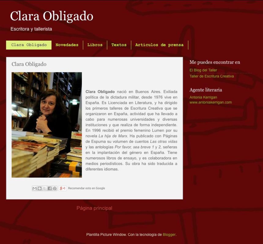 Clara Obligado blog